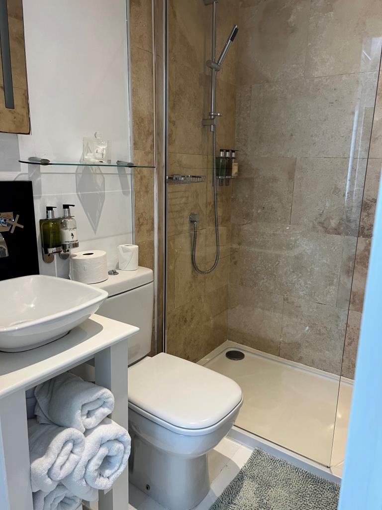 Lot: 144 - COMMERCIAL PROPERTY WITH THREE SELF-CONTAINED LETTING UNITS ENJOYING SEA VIEWS - Trispen - ensuite